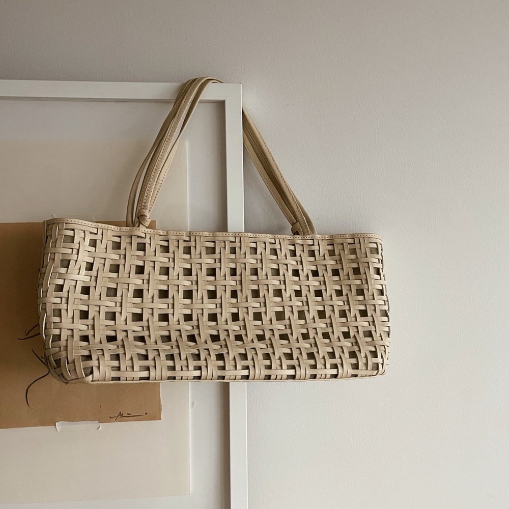 SOLD Woven Tan Handbag